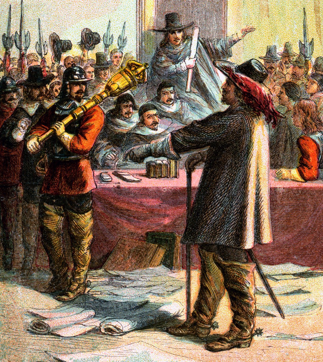 Cromwellin parlamentti, 1600-luku, n. 1850 tekijältä Unbekannt