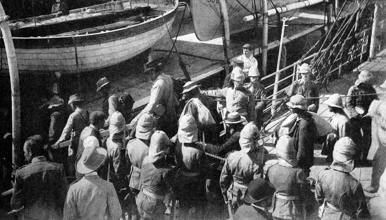 Cronjes Captive Warriors, Docks, Paardeberg, Etelä-Afrikka, 1900 tekijältä Unbekannt