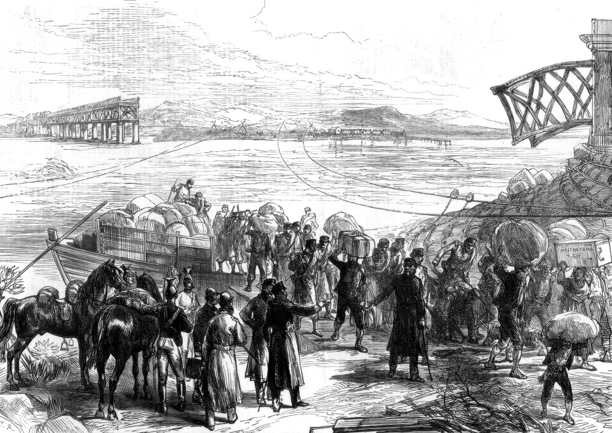 Ebron ylitys Castijonissa, sota Espanjassa, 1875 tekijältä Unbekannt