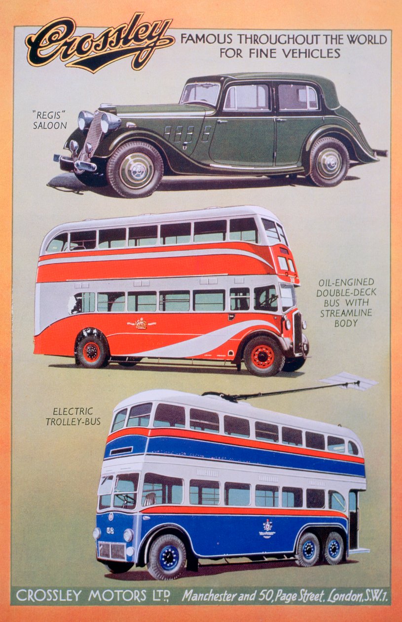 Crossley Motorsin mainos, 1937 tekijältä Unbekannt