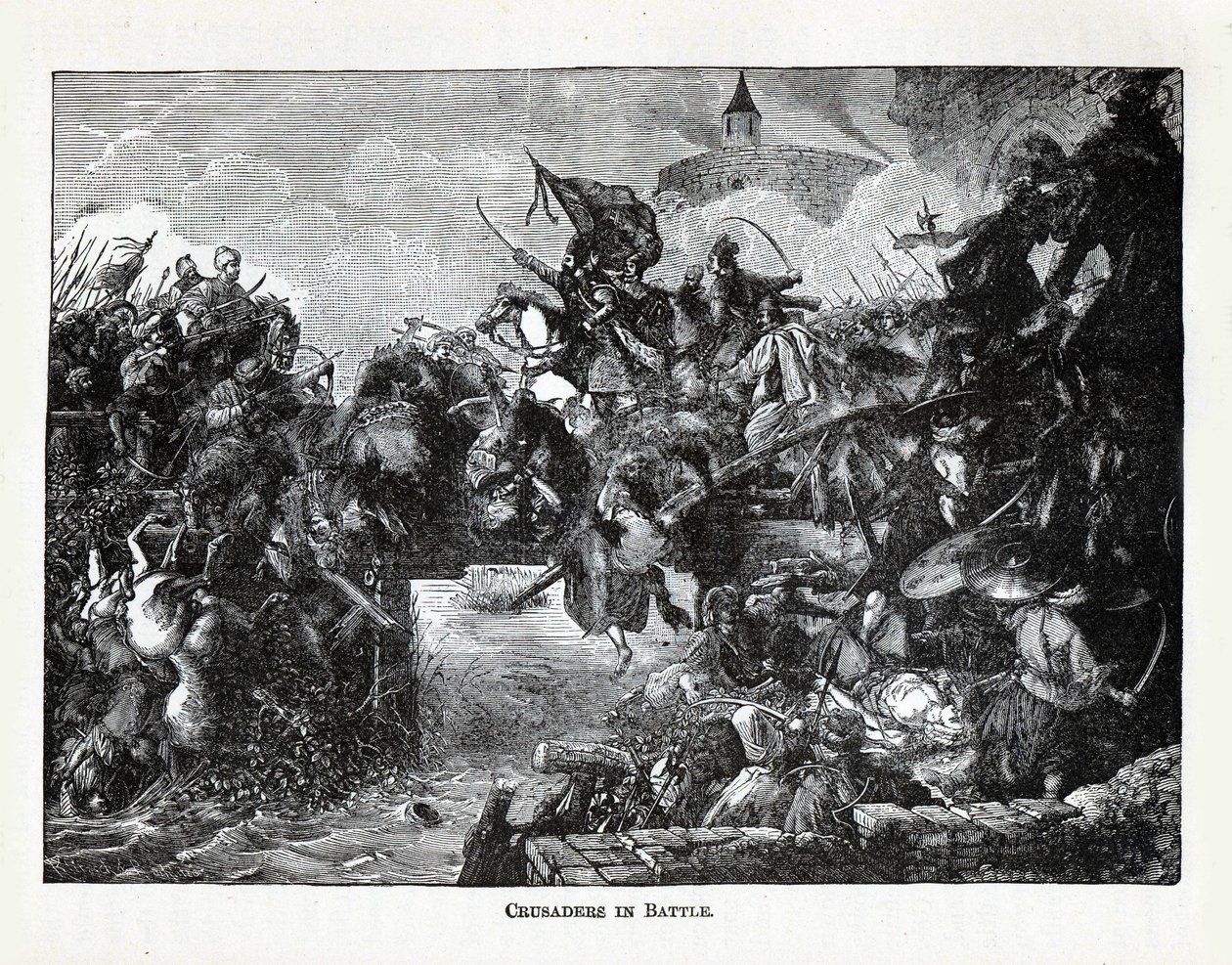 Ristiretkeläiset taistelussa, 1882 tekijältä Unbekannt
