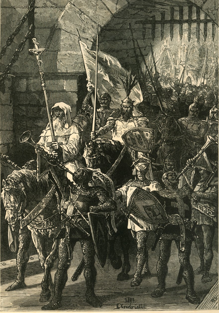 Ristiretkeläiset maaliskuussa 1100-luvulla 1890. tekijältä Unbekannt