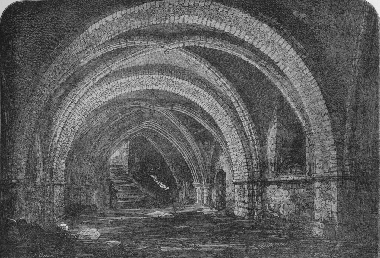 St Johns Churchin krypta, Clerkenwell, Lontoo 1878 1906 tekijältä Unbekannt