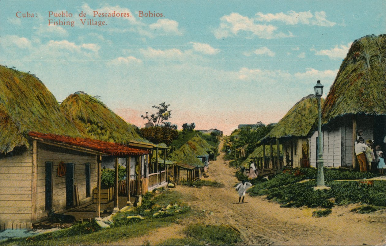 Kuuba: Kalastajakylä. Bohios. Kalastajakylä, 1919 tekijältä Unbekannt