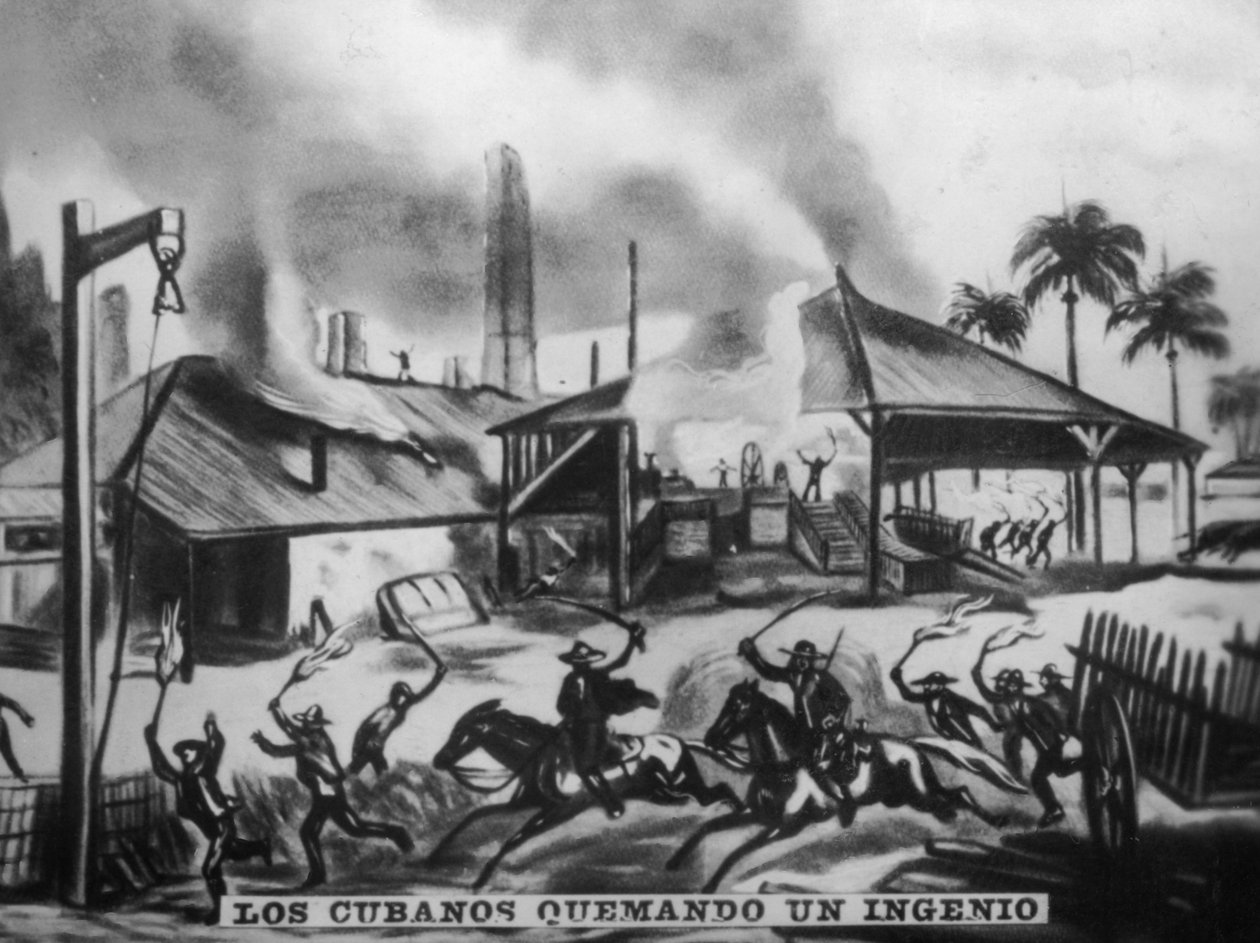 Kuubalaiset polttavat jalostamoita, 1870- ja 1920-luvut tekijältä Unbekannt