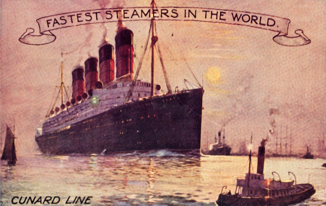Cunard Line - Maailman nopeimmat höyrylaivat, 1910-luku. tekijältä Unbekannt