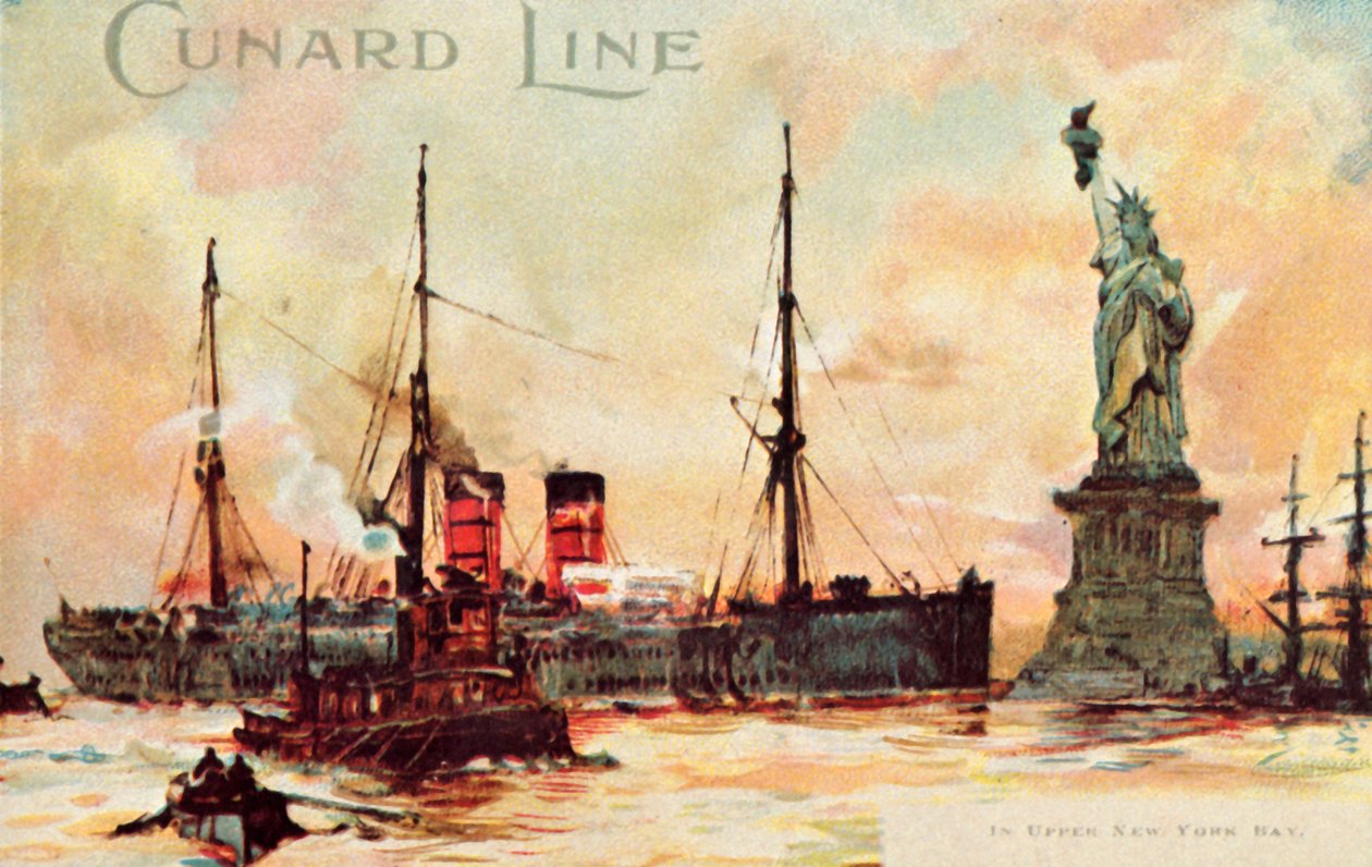 Cunard Line - Upper New York Bayssa, c1900. tekijältä Unbekannt