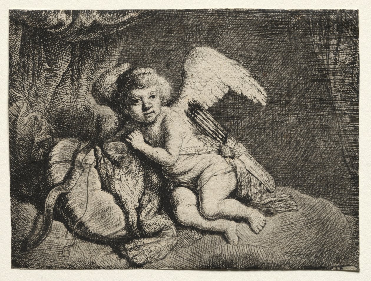 Amor lepää, 1600-luku. tekijältä Unbekannt