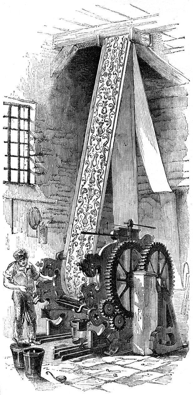 Sylinteripainokone, 1886 tekijältä Unbekannt