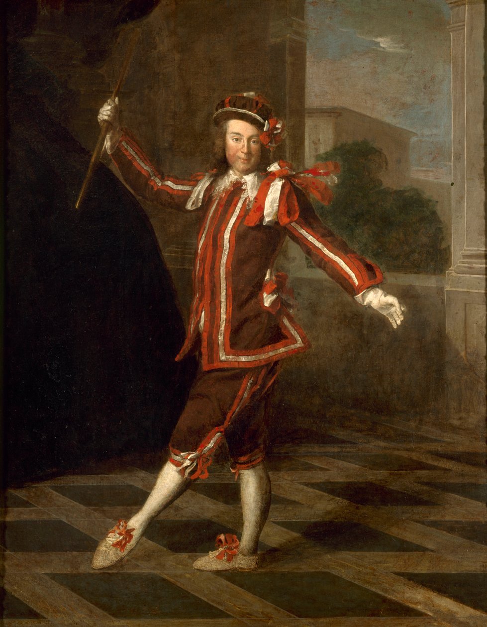 Tanssiva Mezzetin, noin 1720. tekijältä Unbekannt