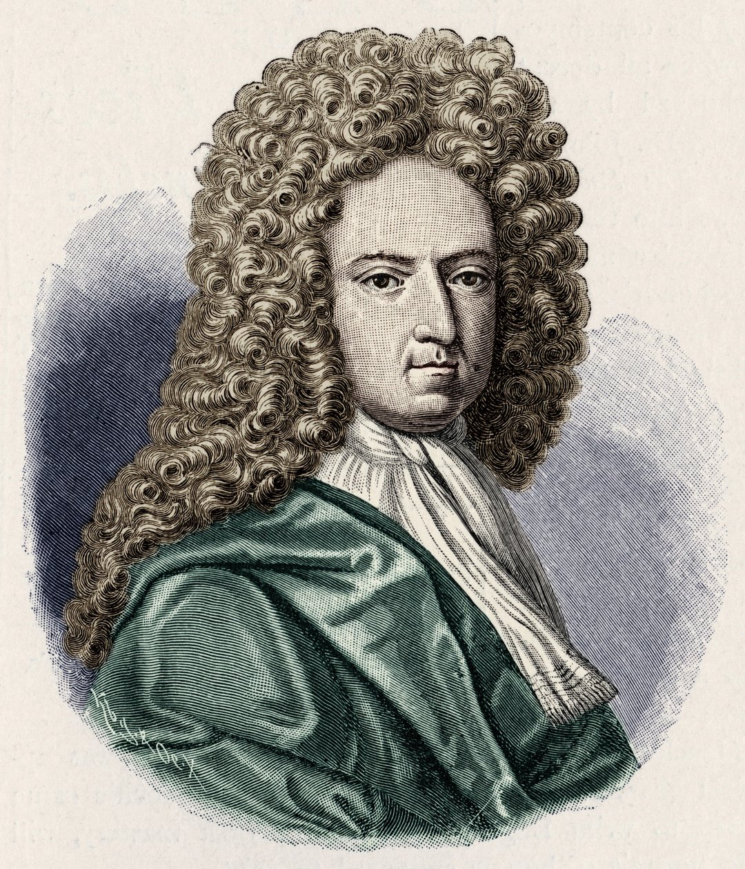 Daniel Defoe - muotokuva. Englantilainen kirjailija ja toimittaja 1660-1731 tekijältä Unbekannt
