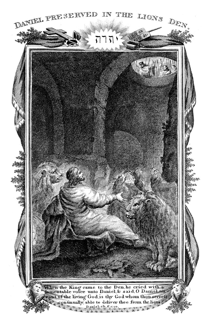 Daniel Lions luolassa, 1804 tekijältä Unbekannt