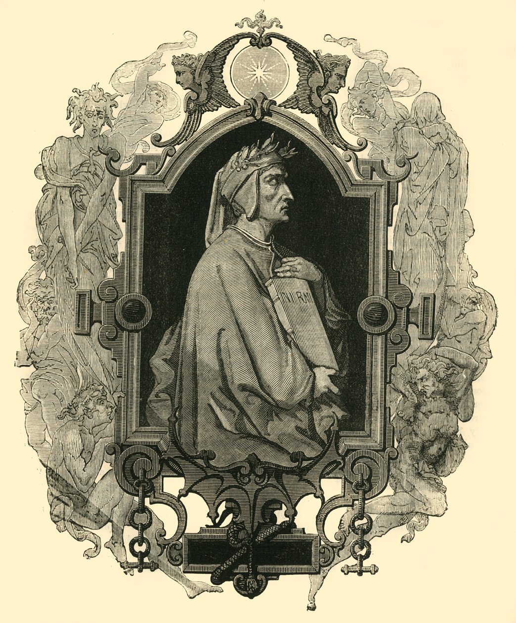 Dante Alighieri, c1265-1321, 1890. tekijältä Unbekannt