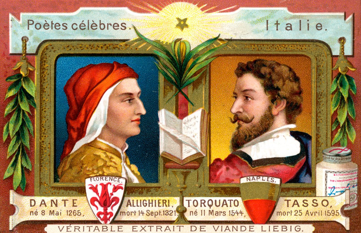 Dante Allighieri ja Torquato Tasso, c1900 tekijältä Unbekannt