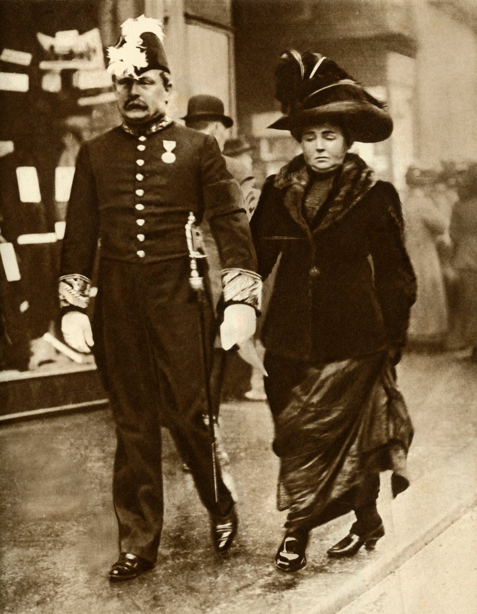 David Lloyd George ja hänen vaimonsa Margaret, 1910, 1935. tekijältä Unbekannt