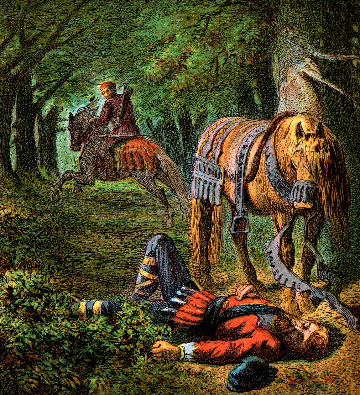 William The Secondin kuolema, 1100, c1850 tekijältä Unbekannt