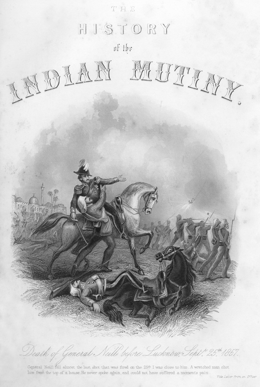 Kenraali Neillin kuolema ennen Lucknowia, 25. syyskuuta 1857, c1860 tekijältä Unbekannt