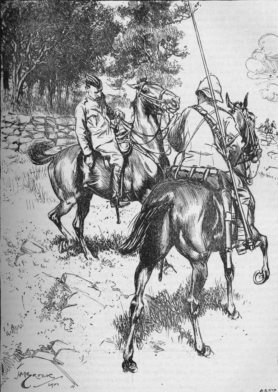 Kenraali Symonsin kuolema Talana Hillin taistelussa, toinen buurisota, 1899 1906 tekijältä Unbekannt