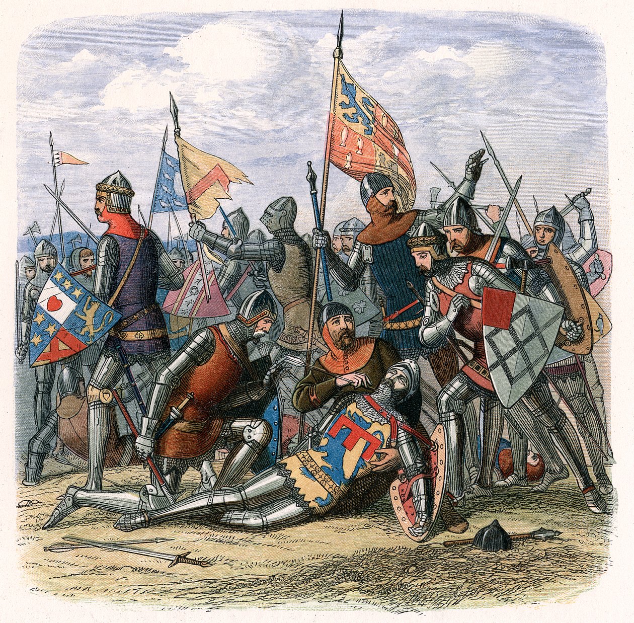 Henry Percy Harry Hotspur kuoli Shrewsburyn taistelussa, 21. heinäkuuta 1403, c1860 tekijältä Unbekannt