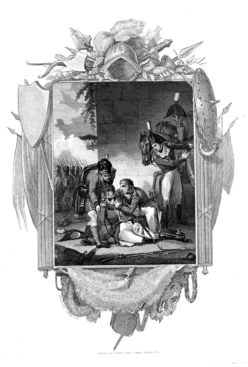 Kenraaliluutnantti Sir John Mooren, brittisotilaan kuolema, La Coruna, Espanja, 1809 tekijältä Unbekannt