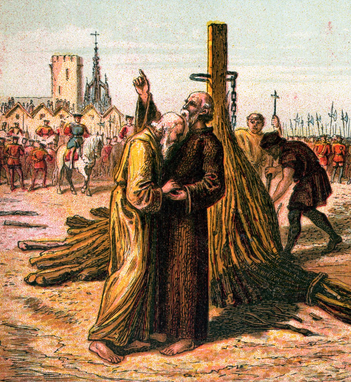 Ridleyn ja Latimerin kuolema, 1555, c1850 tekijältä Unbekannt