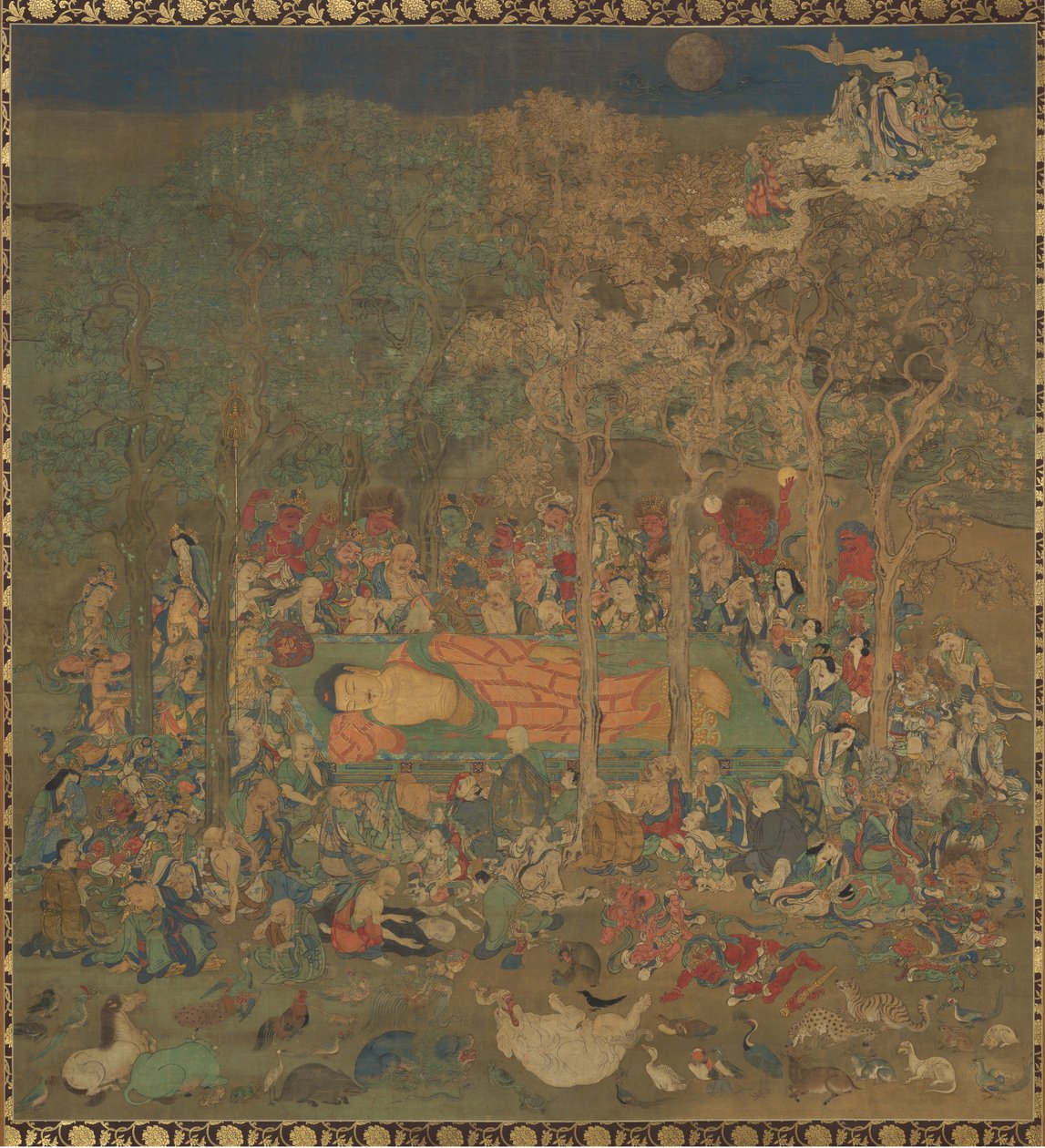 Historiallisen Buddha Nehan-zun kuolema 1300-luvulla. tekijältä Unbekannt