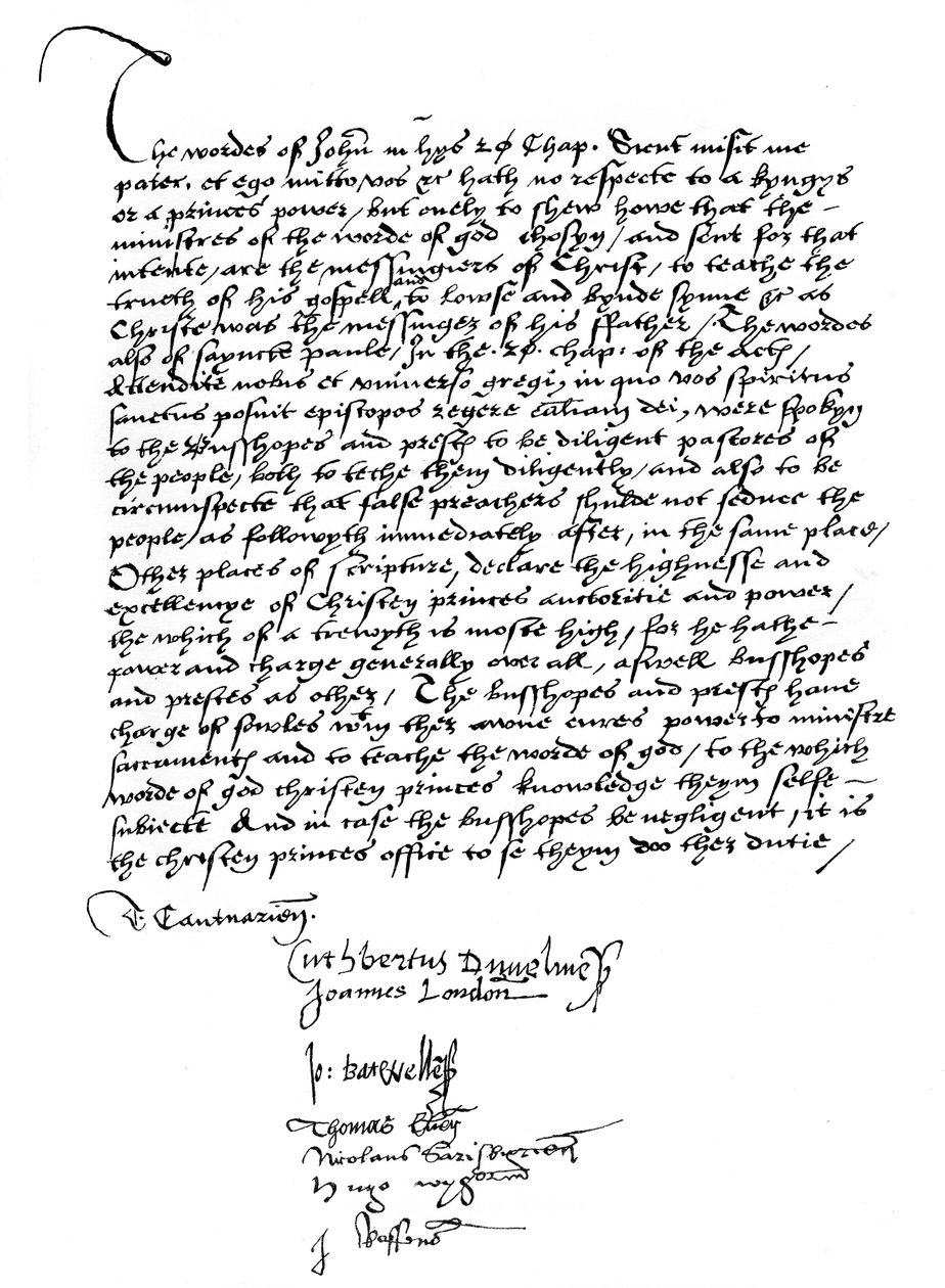 Piispojen julistus kuningas Henrik VIII:n valtojen puolesta, 1500-luku, 1840 tekijältä Unbekannt