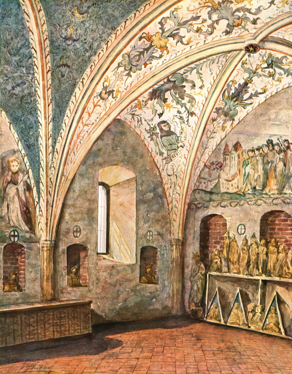 Sisustus Pyhän Nikolauksen kirkossa, Jüterbog, Brandenburg, Saksa, 1928. tekijältä Unbekannt