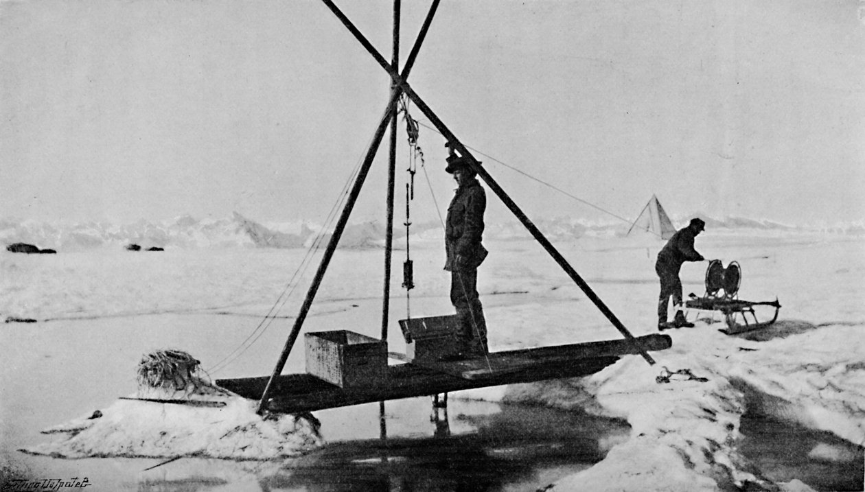 Syvän veden lämpötila. Lämpömittarin kanssa ylös. 12. heinäkuuta 1894, 1894 1897 tekijältä Unbekannt