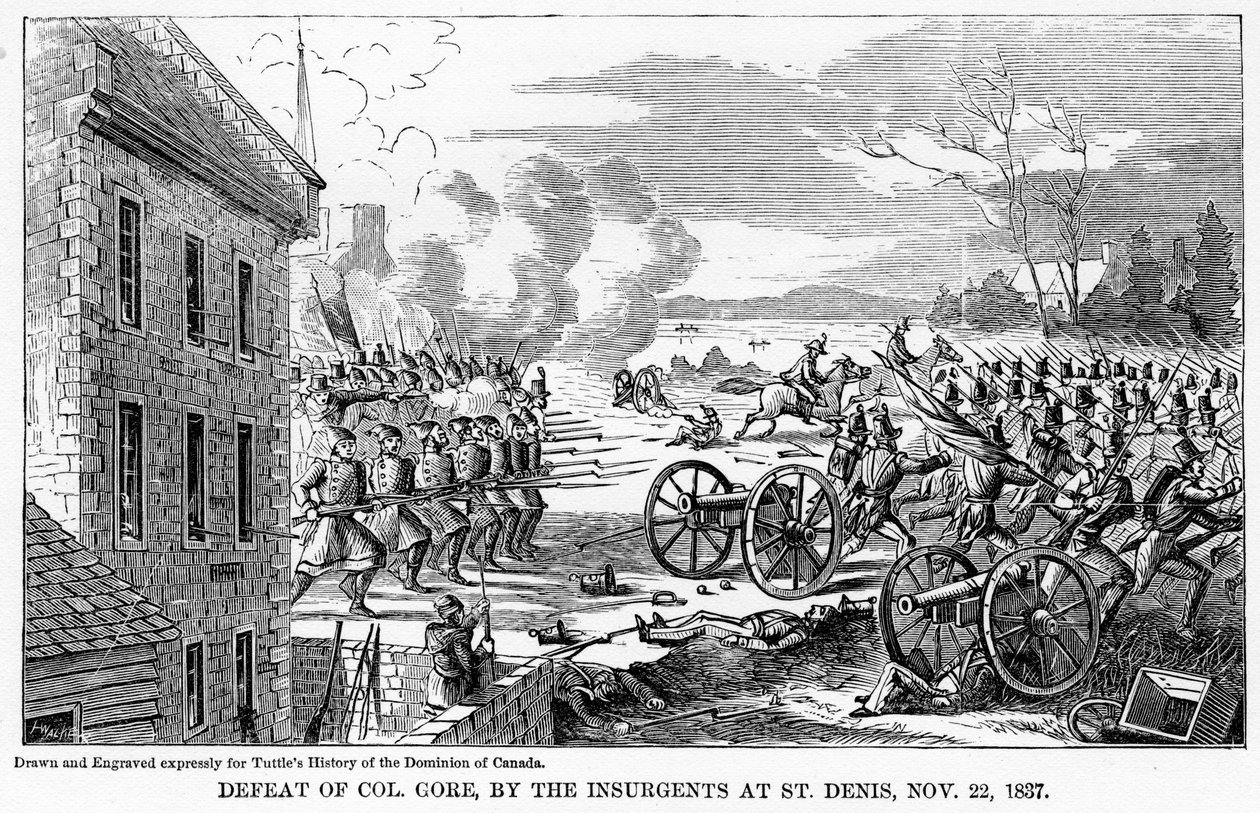 Eversti Goren tappio kapinallisten toimesta St Denisissä, 22. marraskuuta 1837, 1877 tekijältä Unbekannt