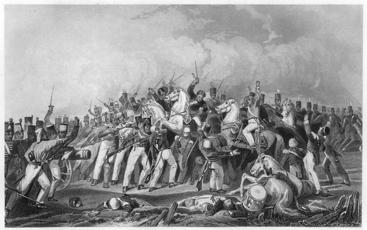 Kenraali Nicholsons-kolonnin Sealkote-kapinoittajien tappio, 1857, c1860 tekijältä Unbekannt
