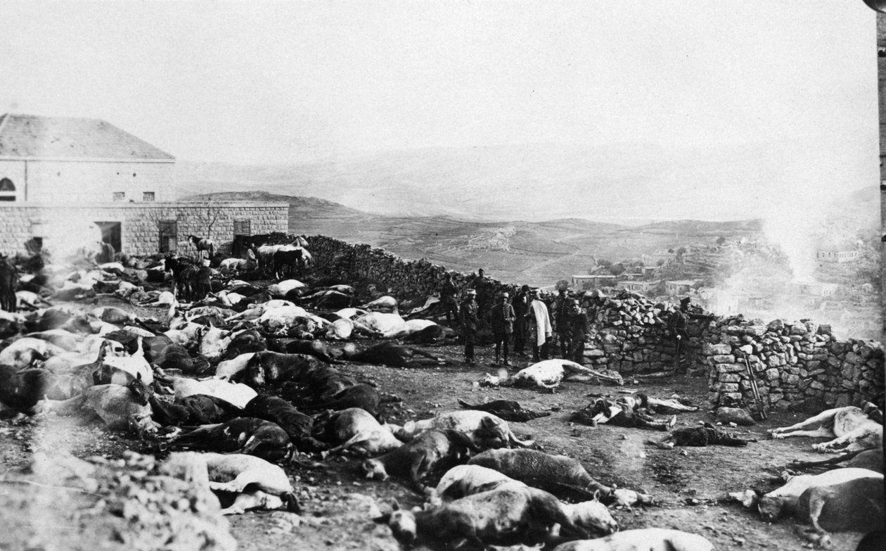 Rachayan linnoituksen puolustaminen, druusikapina, Jabal al Druze, Syyria, 1925 tekijältä Unbekannt