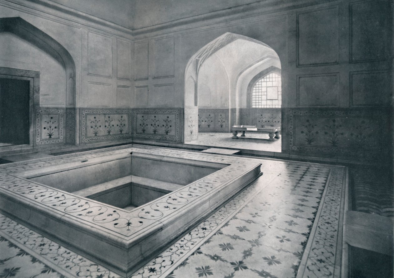 Delhi. Kuninkaalliset kylpylät palatsissa, vuodelta 1910. tekijältä Unbekannt