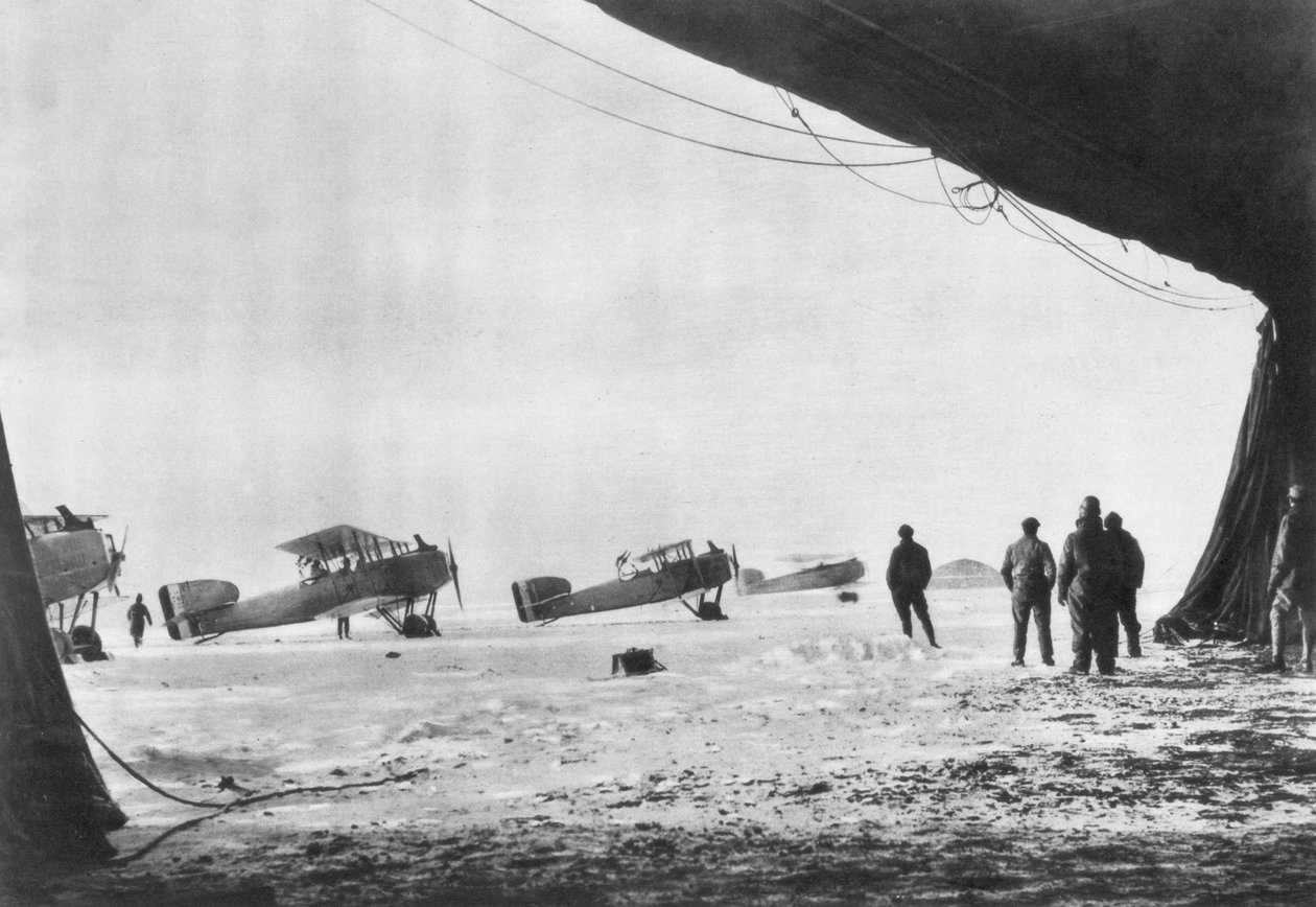 Ranskalaisten Breguet-koneiden lähtö tiedustelutehtävään talvella 1914-1918 tekijältä Unbekannt