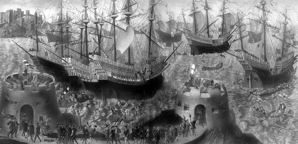 Henry VIII:n lähtö Doverista toukokuussa 1520, 1902 tekijältä Unbekannt