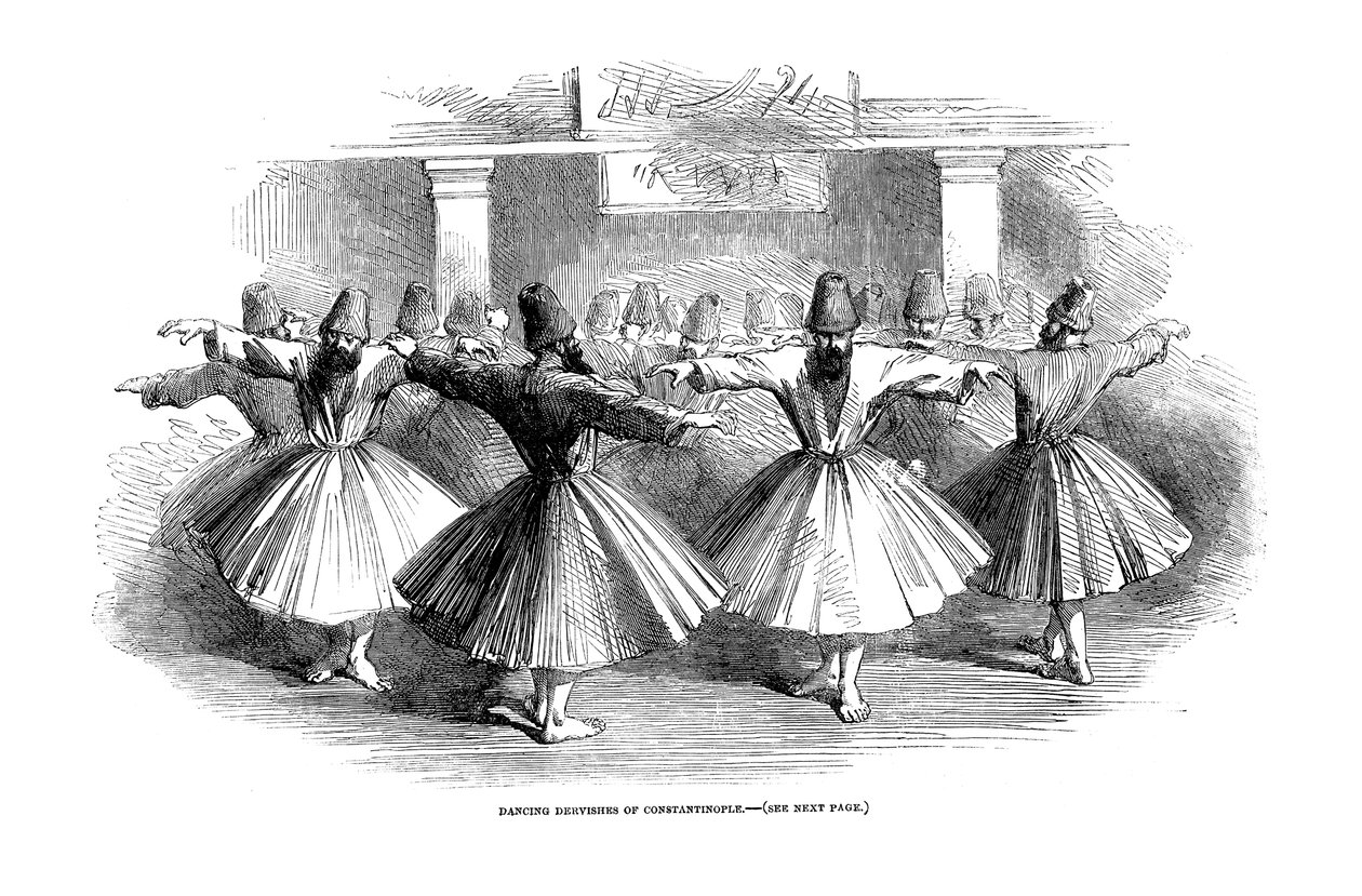 Dervishes, Konstantinopoli, Turkki, 1853 tekijältä Unbekannt