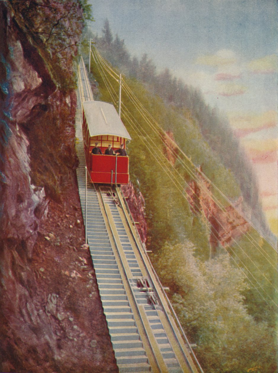 Laskeutuminen Stanserhornia pitkin - Sveitsin vuoristorautatie, 1926 tekijältä Unbekannt