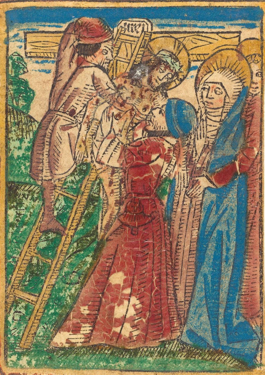 Laskeutuminen ristiltä, n. 1490. tekijältä Unbekannt