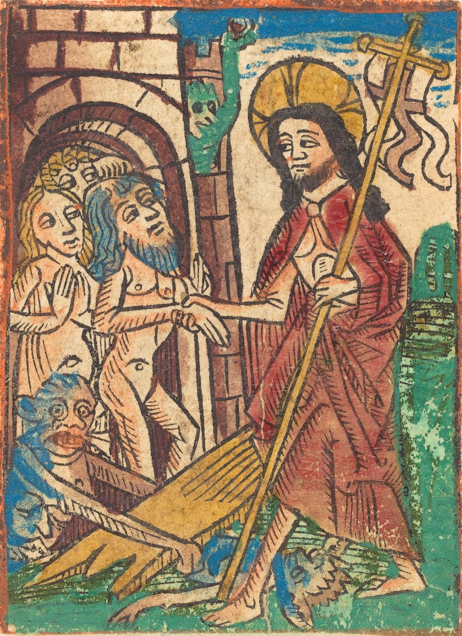 Laskeutuminen Limboon, n. 1490. tekijältä Unbekannt