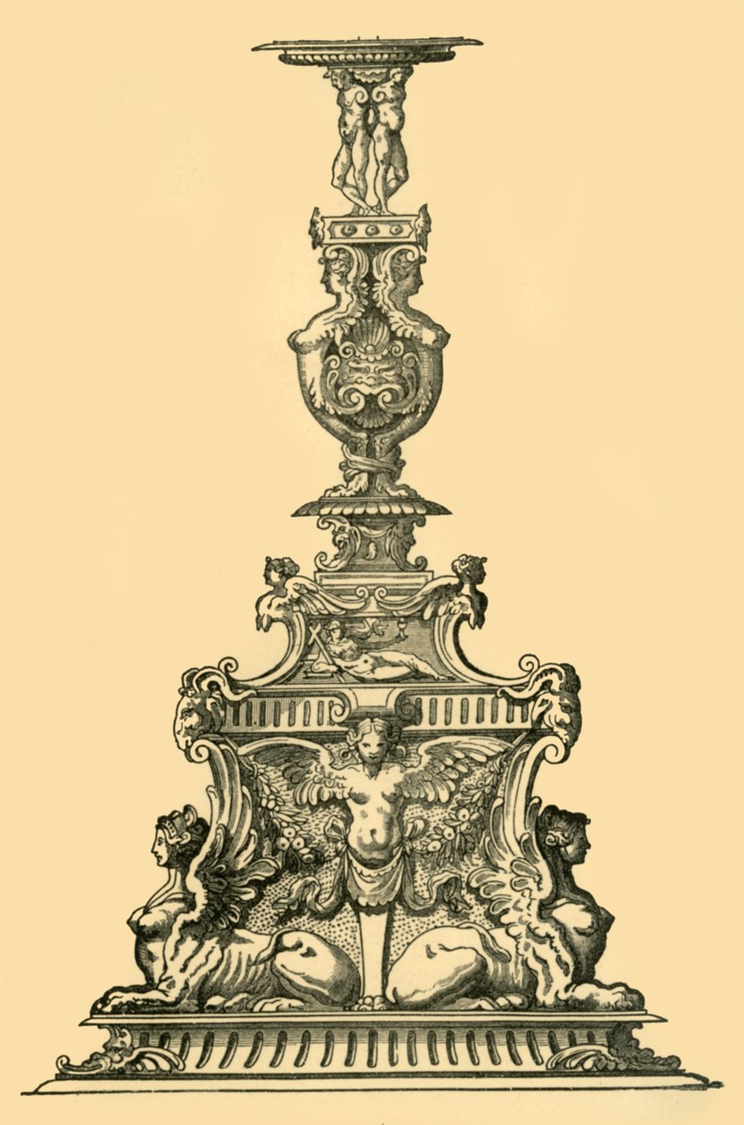 Suunnittelu kynttelikkölle, 1500-luku, 1881. tekijältä Unbekannt