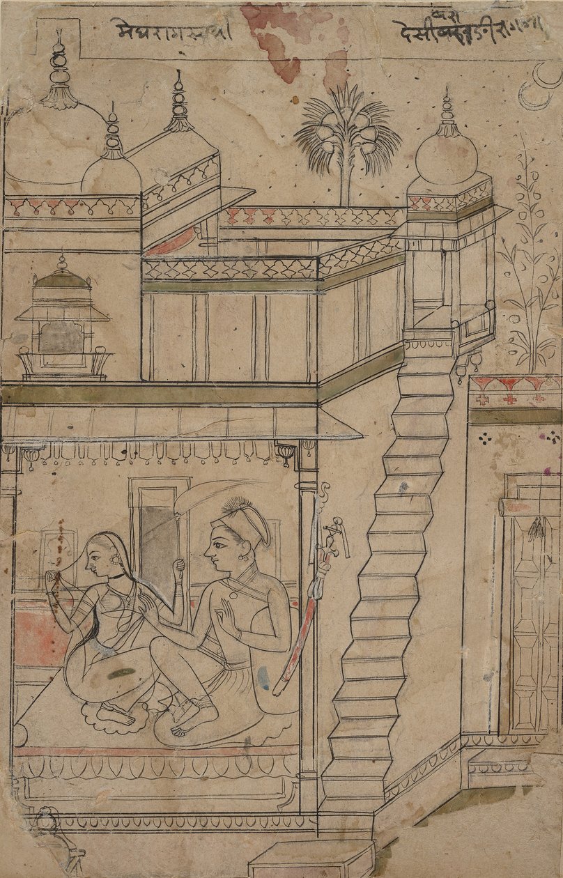 Desvarari Ragini: Folio ragamala-sarjasta Garland of Musical Modes, 1700-luvun alku. tekijältä Unbekannt