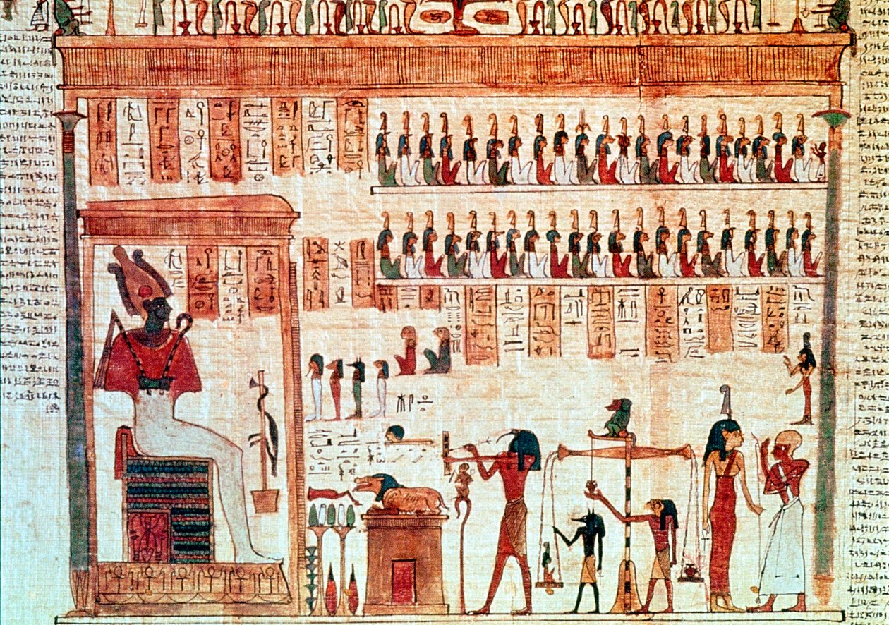 Yksityiskohta kuolleiden kirjakääröstä, muinainen egyptiläinen, Ptolemaios-kausi, 332-30 eaa. tekijältä Unbekannt