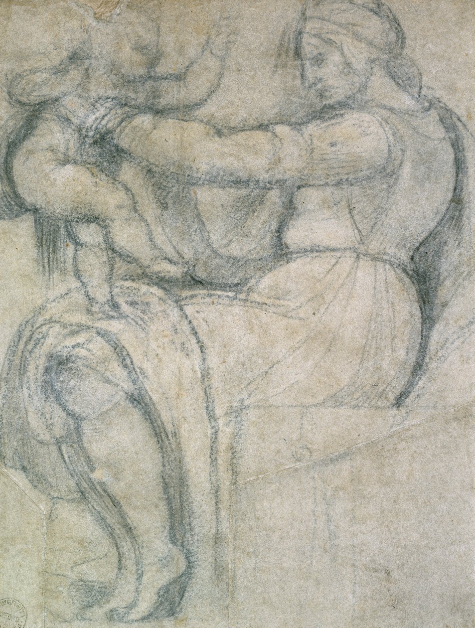 Yksityiskohta Sikstuksen katosta, 1508-1512 tekijältä Unbekannt
