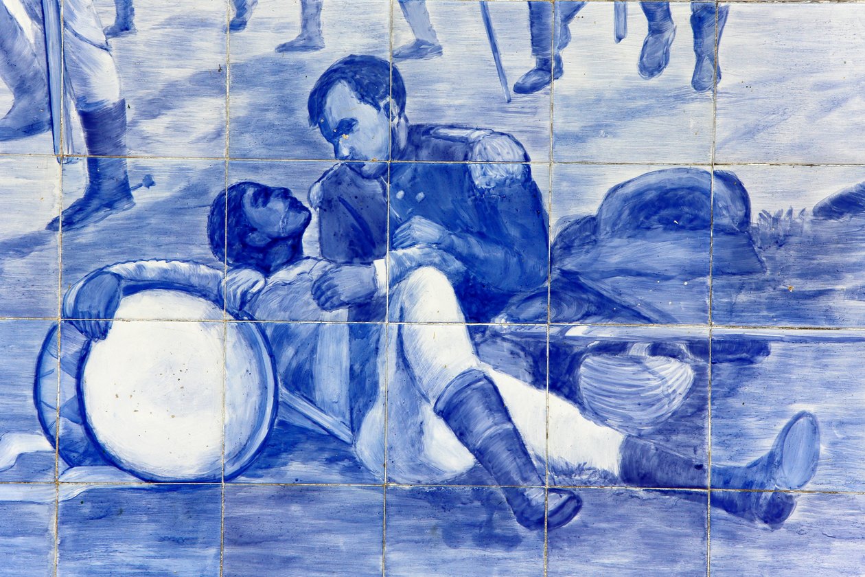 Yksityiskohta mosaiikista, joka kuvaa Brasilian itsenäisyystaistelua, Cachoeira, Brasilia tekijältä Unbekannt