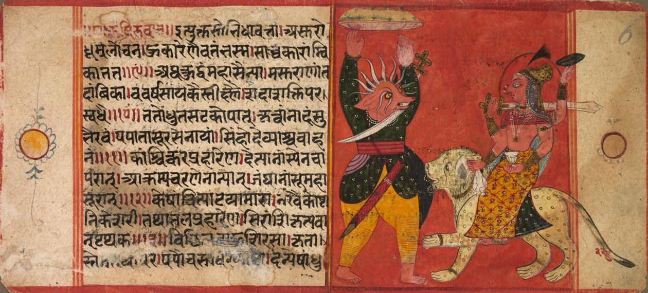 Devi hyökkää demoniin, c. 1630. tekijältä Unbekannt