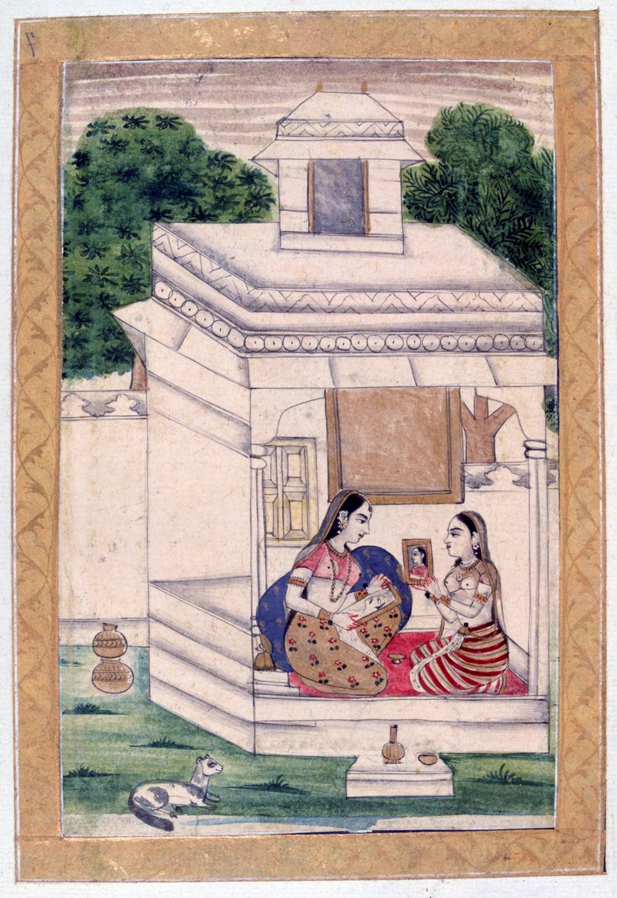 Dhanashree Ragini, Ragamala Album, School of Rajasthan, 18th Century tekijältä Unbekannt
