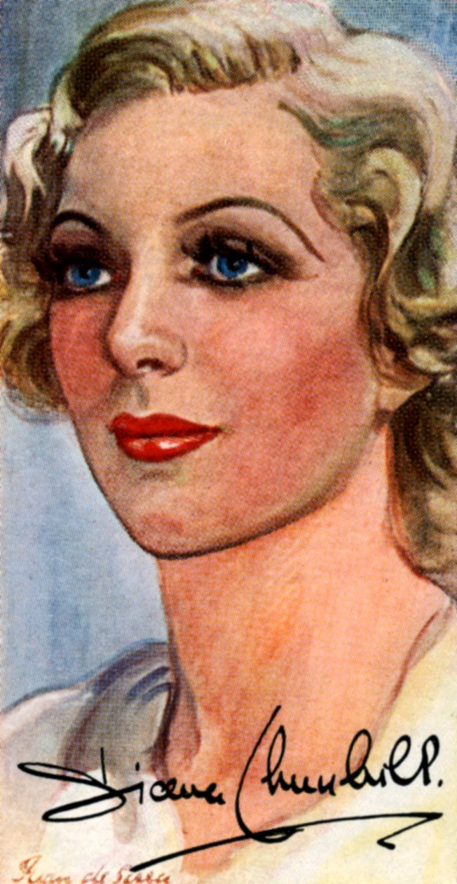 Diana Churchill, 1913-1994, englantilainen elokuva- ja näyttelijä, 1900-luku tekijältä Unbekannt