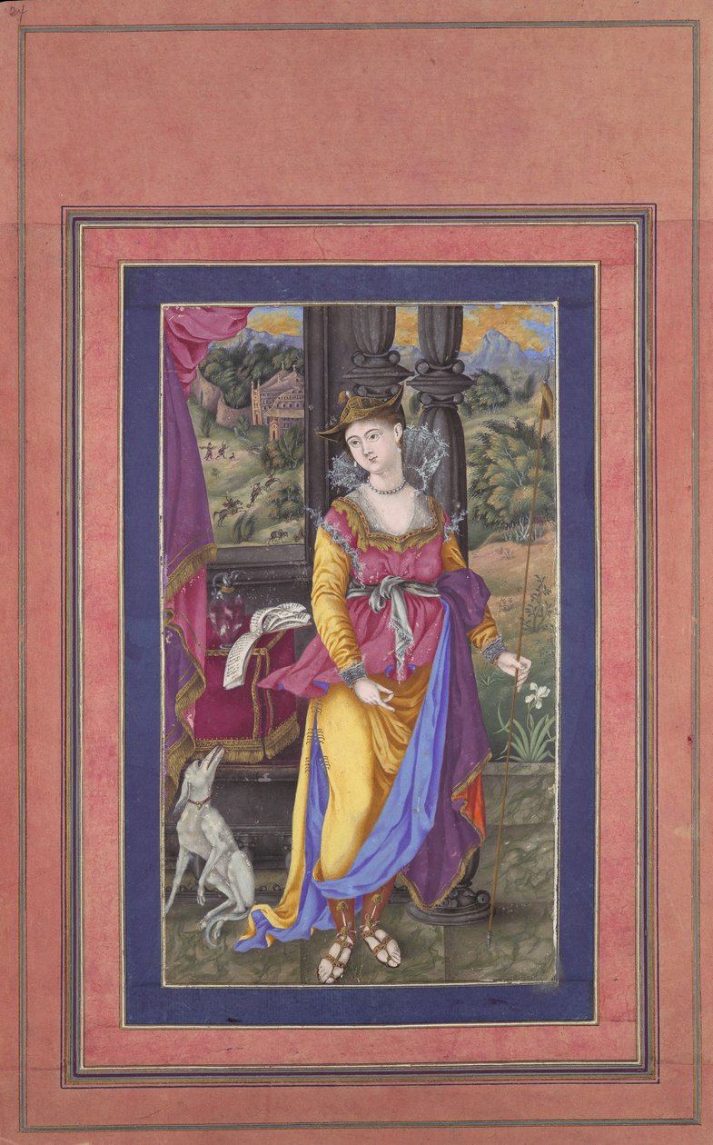 Diana, metsästyksen jumalatar, Folio Davis-albumista, 1600-luvun alku. tekijältä Unbekannt