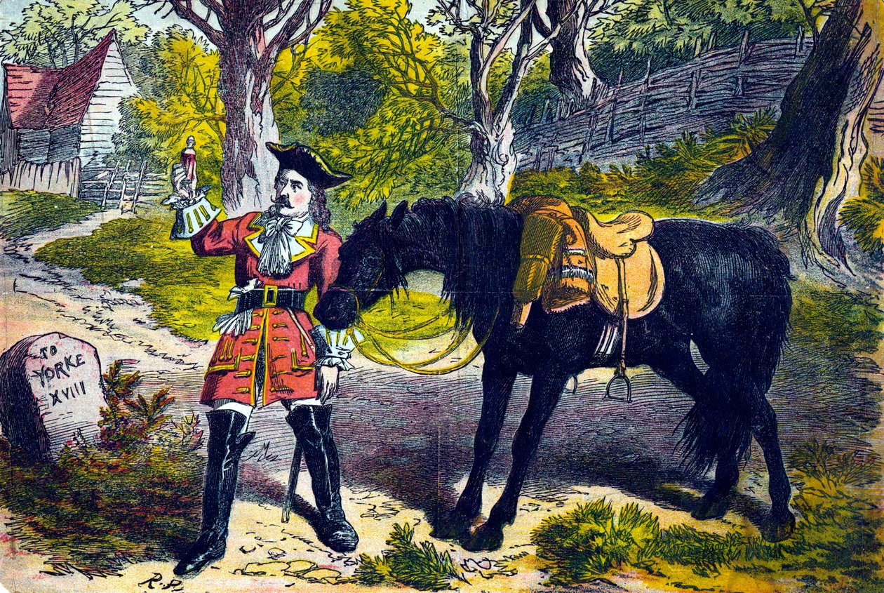 Dick Turpin 1706-1739, englantilainen rosvo ja moottoritiemies, 1800-luku tekijältä Unbekannt