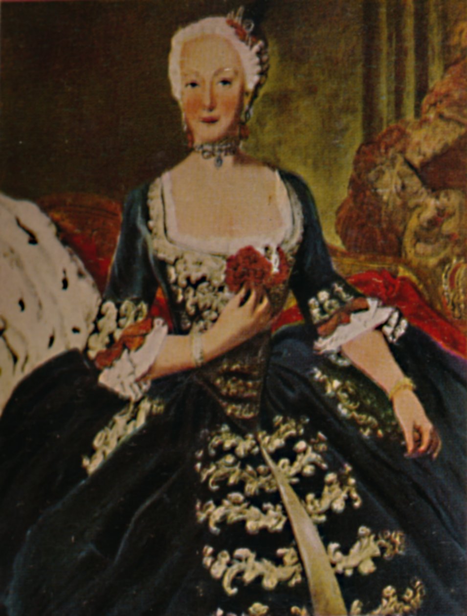 Frederick Suuren vaimo 1715-1797. - Pesnen maalaus, 1934. tekijältä Unbekannt
